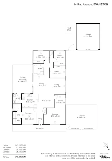 14 Rau Avenue, Evanston, SA, 5116 - Floorplan 1