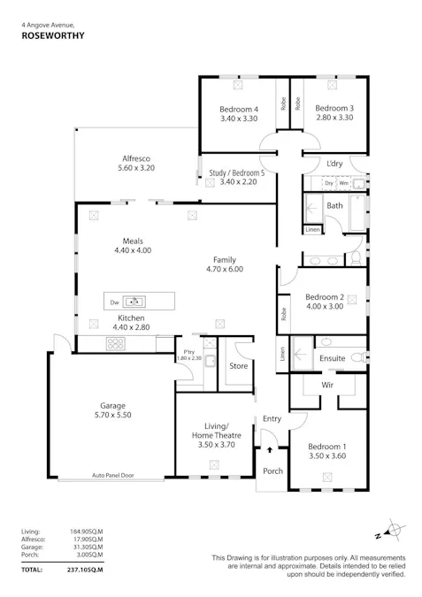 4 Angove Avenue, Roseworthy, SA, 5371 - Floorplan 1