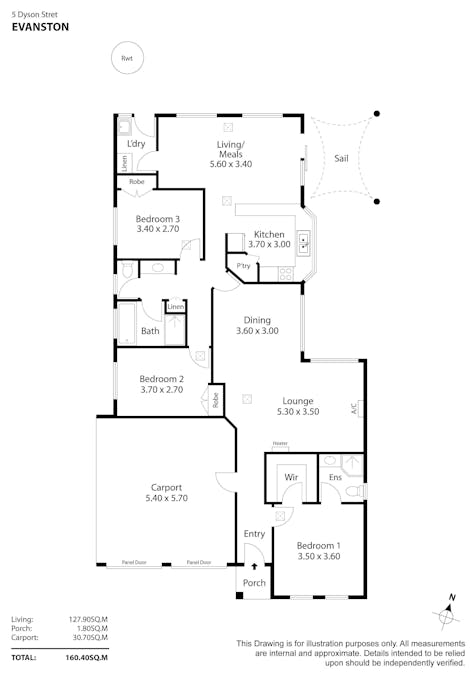 5 Dyson Street, Evanston, SA, 5116 - Floorplan 1