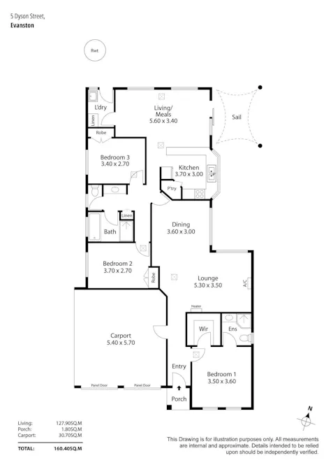 5 Dyson Street, Evanston, SA, 5116 - Floorplan 1