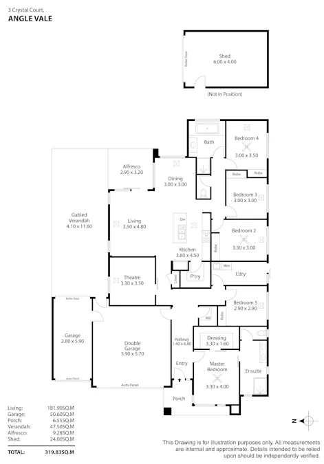 3 Crystal Court, Angle Vale, SA, 5117 - Floorplan 1
