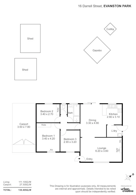 16 Darrell Street, Evanston Park, SA, 5116 - Floorplan 1