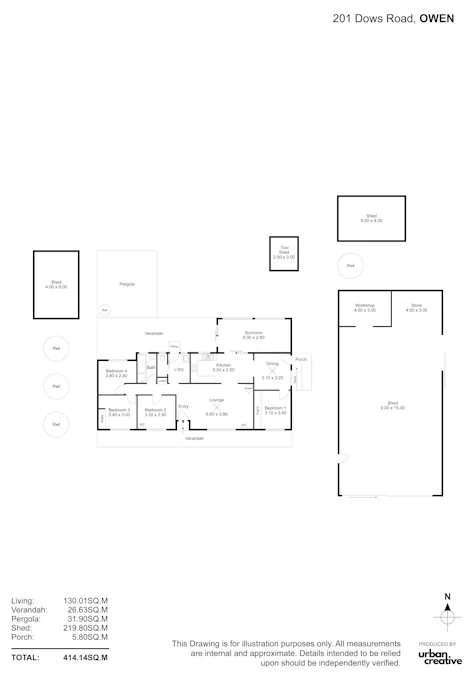 201 Dows Road, Owen, SA, 5460 - Floorplan 1