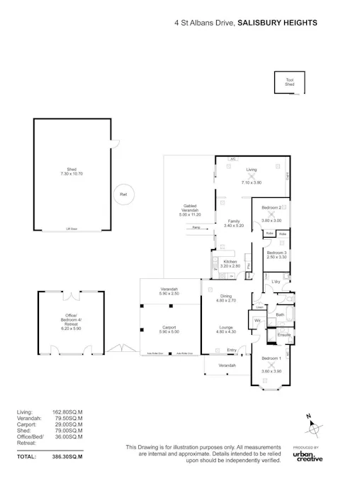 4 St Albans Drive, Salisbury Heights, SA, 5109 - Floorplan 1