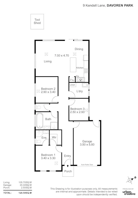 9 Kendell Lane, Davoren Park, SA, 5113 - Floorplan 1