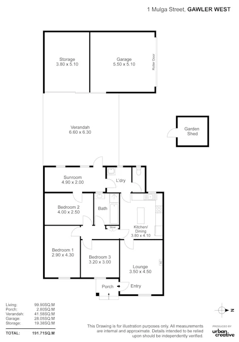 1 Mulga Street, Gawler West, SA, 5118 - Floorplan 1