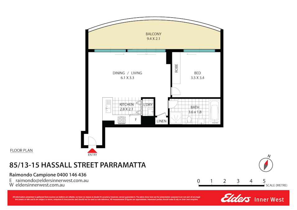 85/13-15 Hassall Street, Parramatta, NSW, 2150 - Floorplan 1