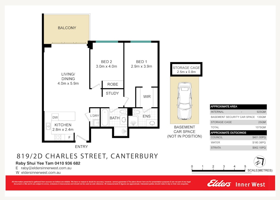 819/2D Charles Street, Canterbury, NSW, 2193 - Floorplan 1