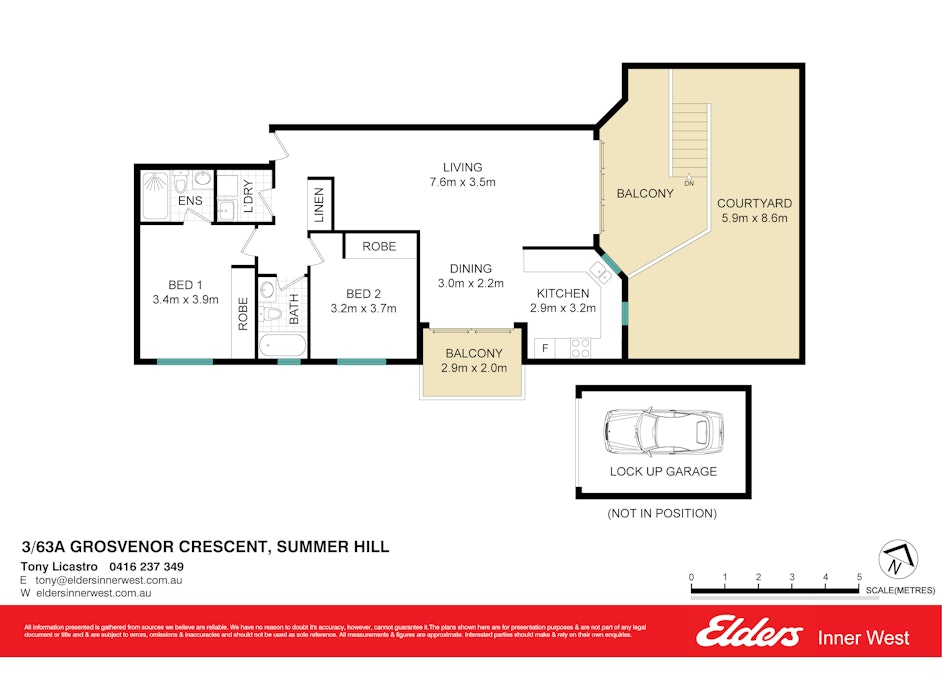 3/63A Grosvenor Crescent, Summer Hill, NSW, 2130 - Floorplan 1