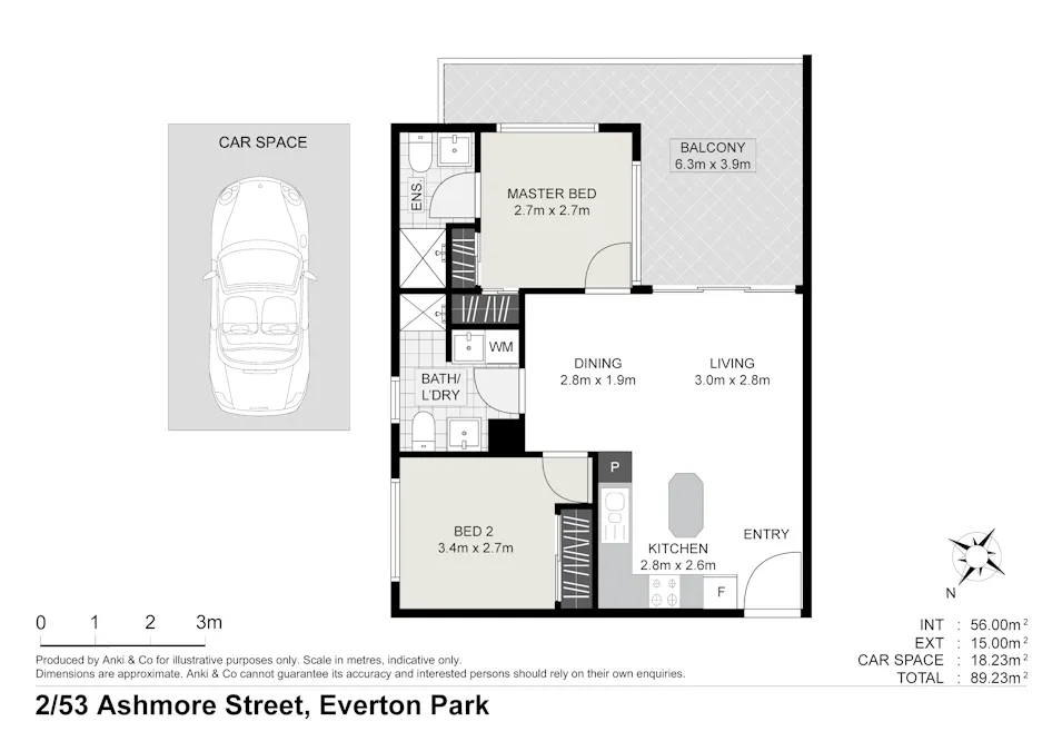 2/53 Ashmore Street, Everton Park, QLD, 4053 - Floorplan 1
