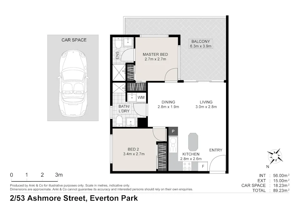 2/53 Ashmore Street, Everton Park, QLD, 4053 - Floorplan 2