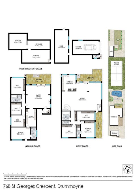 76A & 76B St Georges Crescent, Drummoyne, NSW, 2047 - Floorplan 1