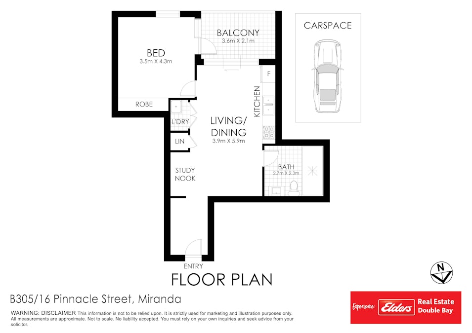B305/16 Pinnacle Street, Miranda, NSW, 2228 - Floorplan 1