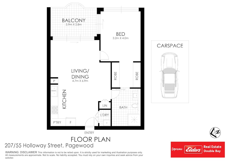 207/55 Holloway Street, Pagewood, NSW, 2035 - Floorplan 1