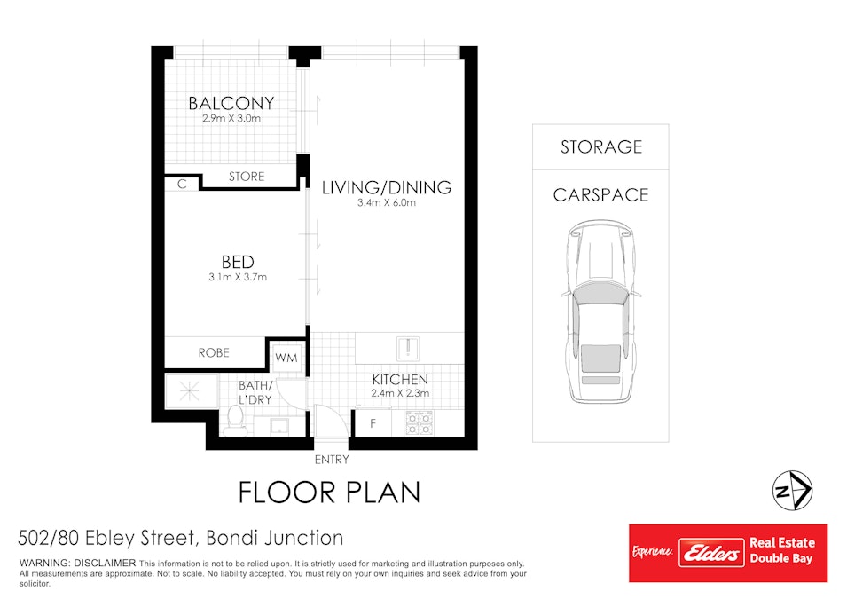 502/80 Ebley Street, Bondi Junction, NSW, 2022 - Floorplan 1