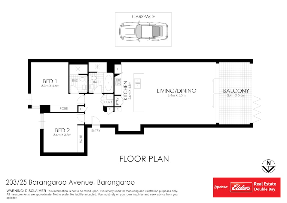 203/25 Barangaroo Avenue, Barangaroo, NSW, 2000 - Floorplan 1