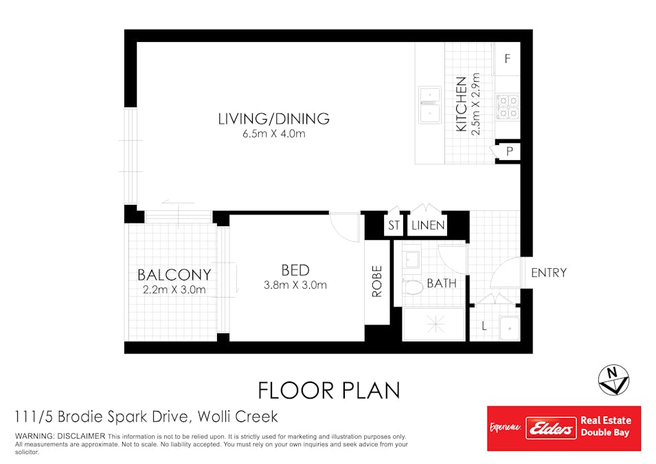 111/5 Brodie Spark Drive, Wolli Creek, NSW, 2205 - Floorplan 1