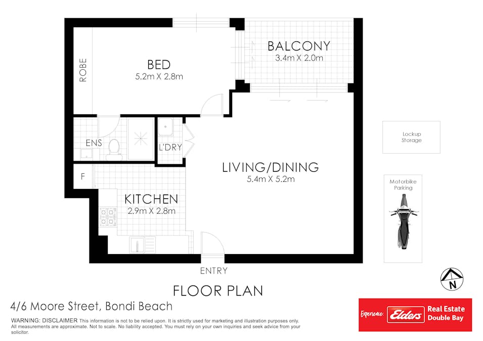 4/6 Moore Street, Bondi, NSW, 2026 - Floorplan 1