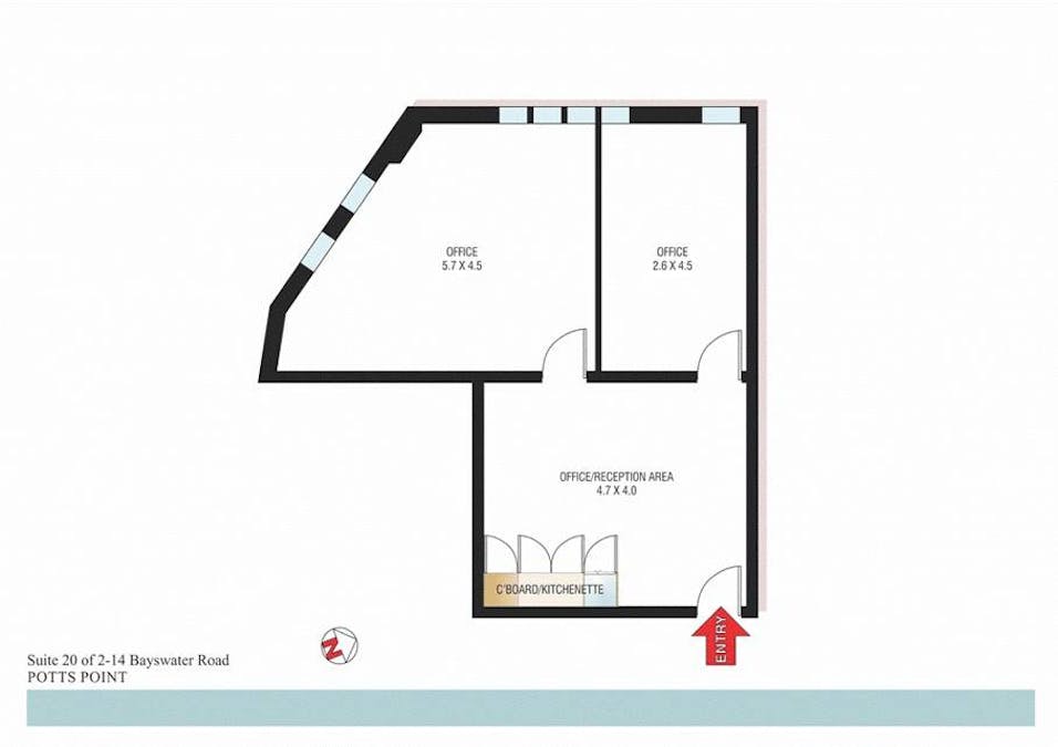 Suite 20/2-14 Bayswater Road, Potts Point, NSW, 2011 - Floorplan 1