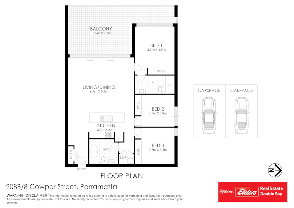 208B/8 Cowper Street , Parramatta, NSW, 2150 - Floorplan 1