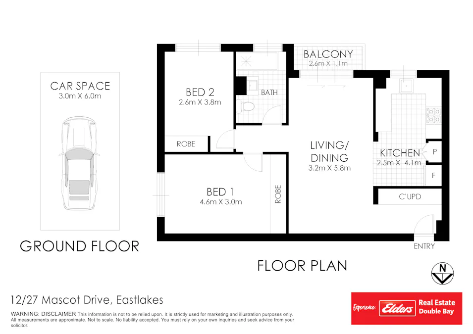 12/27 Mascot Drive, Eastlakes, NSW, 2018 - Floorplan 1