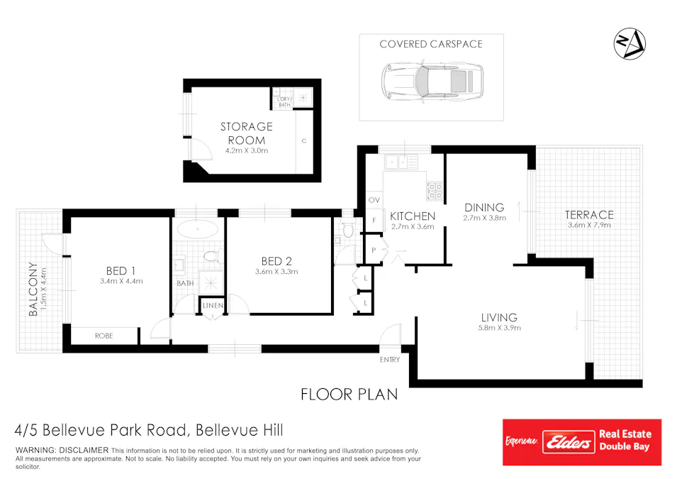4/5 Bellevue Park Road, Bellevue Hill, NSW, 2023 - Floorplan 1