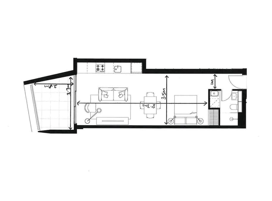 1304/1A Lawson Square, Redfern, NSW, 2016 - Floorplan 1