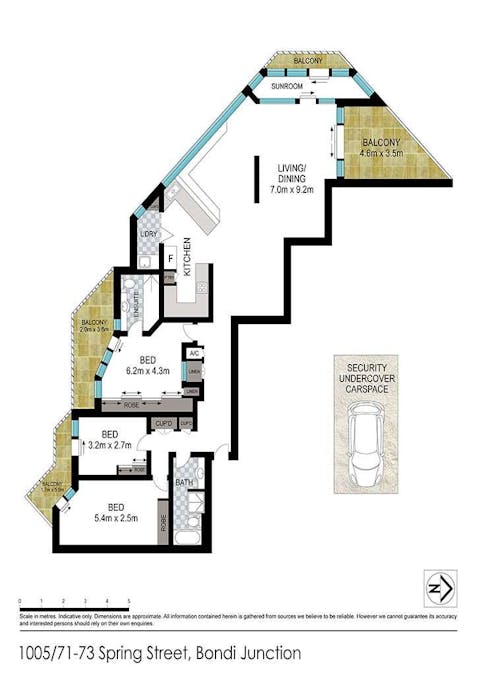 1005/71-73 Spring Street, Bondi Junction, NSW, 2022 - Floorplan 1