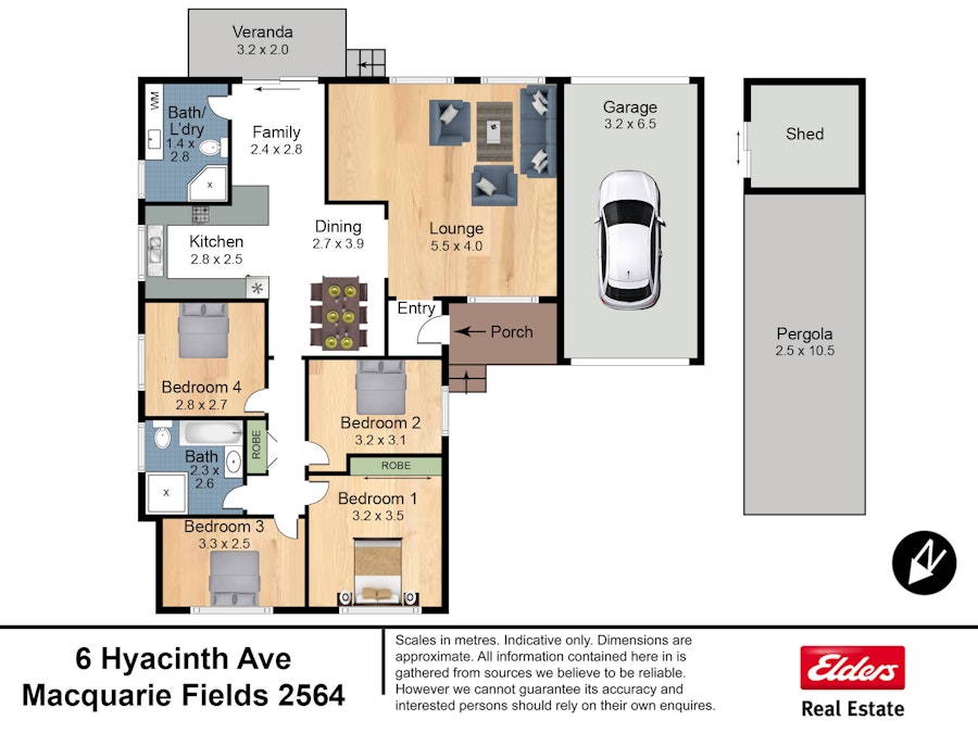 6 Hyacinth Avenue, Macquarie Fields, NSW, 2564 - Floorplan 1