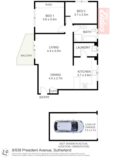 8/538 President Avenue, Sutherland, NSW, 2232 - Floorplan 1