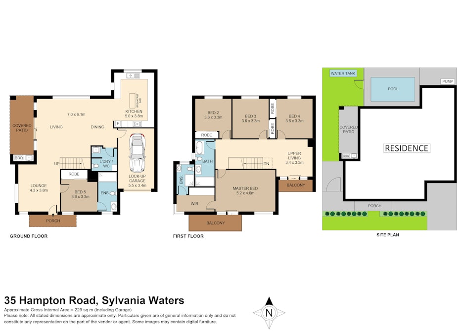 35 Hampton Road, Sylvania Waters, NSW, 2224 - Floorplan 1