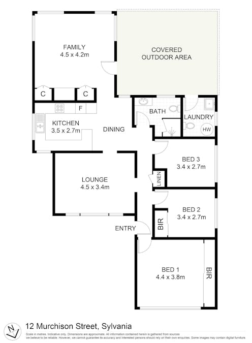 12 Murchison Street, Sylvania, NSW, 2224 - Floorplan 1