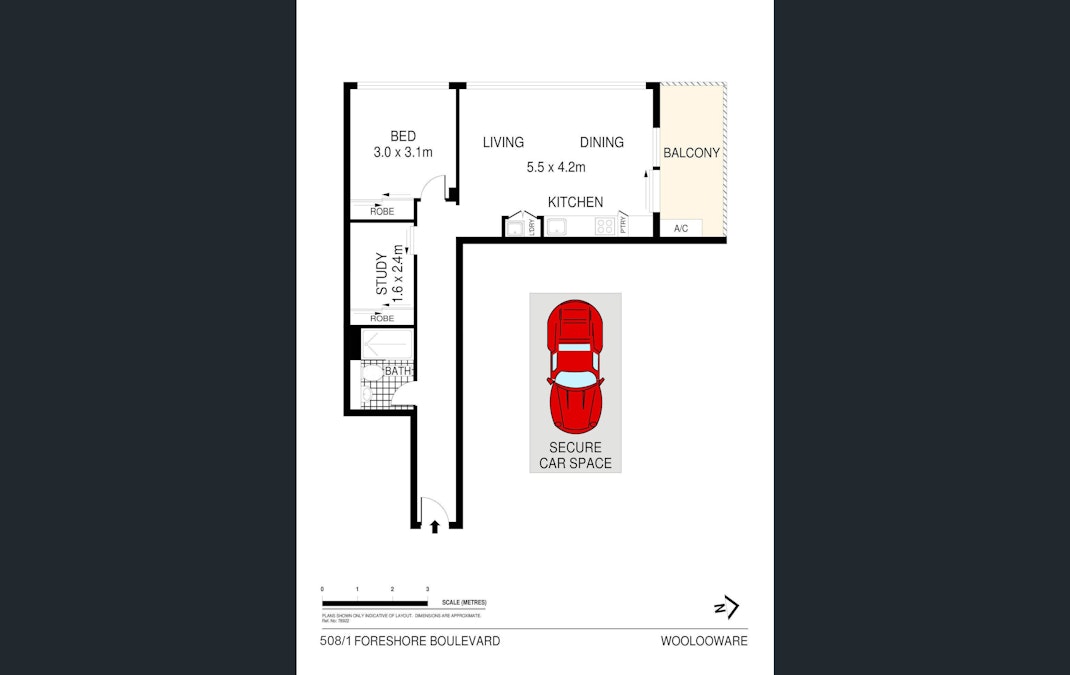 508/1 Foreshore Boulevard, Woolooware, NSW, 2230 - Floorplan 1