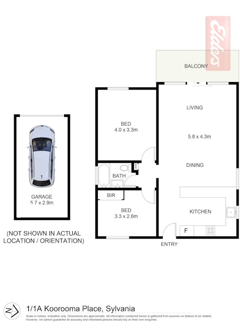 1/1A Koorooma Place, Sylvania, NSW, 2224 - Floorplan 1