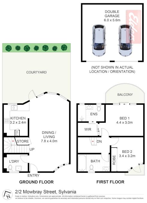 2/2 Mowbray Street , Sylvania, NSW, 2224 - Floorplan 1