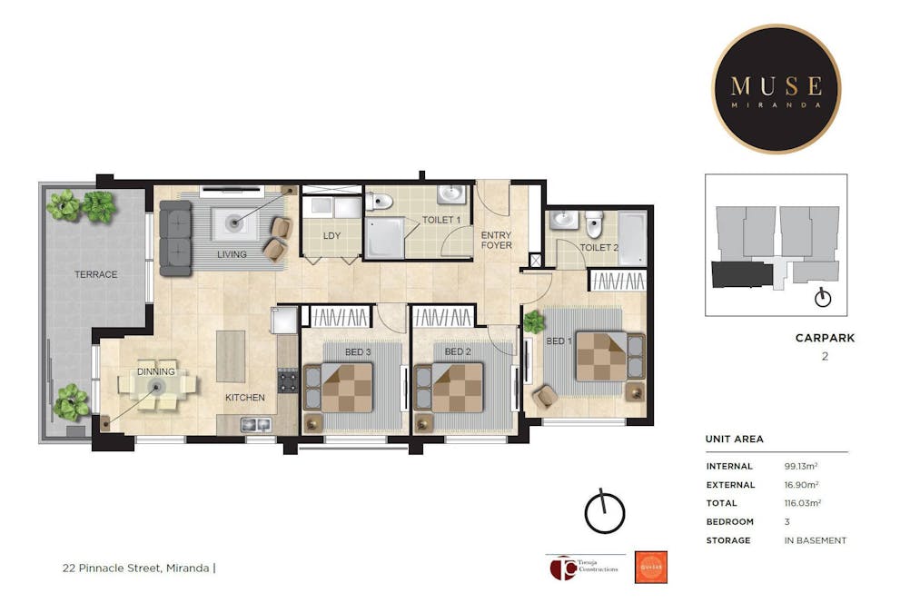 703/22 Pinnacle Street, Miranda, NSW, 2228 - Floorplan 1