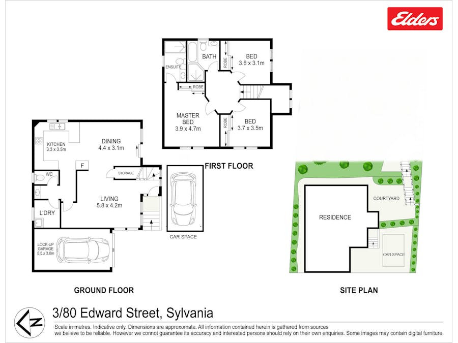 3/80 Edward Street , Sylvania, NSW, 2224 - Floorplan 1