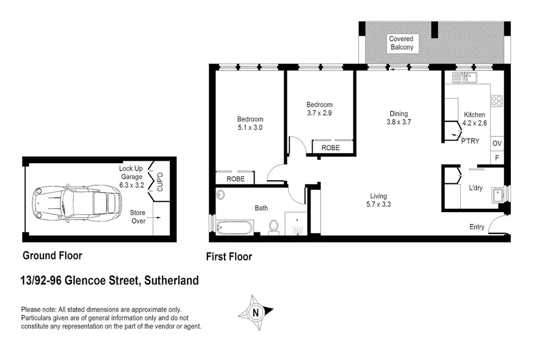 13/92 Glencoe Street, Sutherland, NSW, 2232 - Floorplan 1