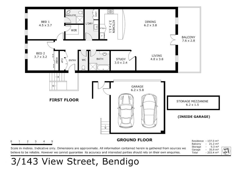 3/143 View Street, Bendigo, VIC, 3550 - Floorplan 1