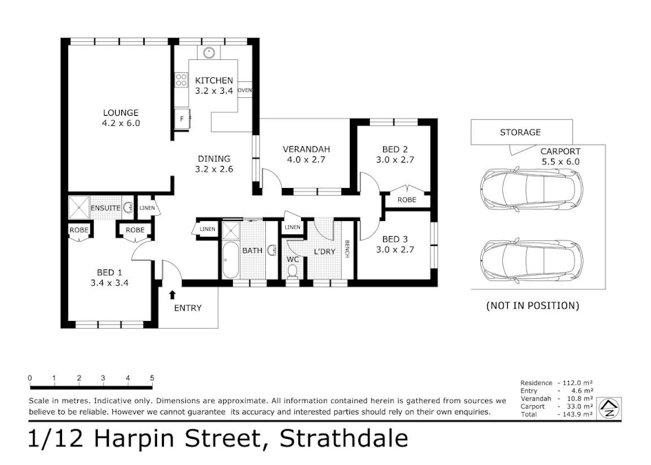 1/12 Harpin Street, Strathdale, VIC, 3550 - Floorplan 1