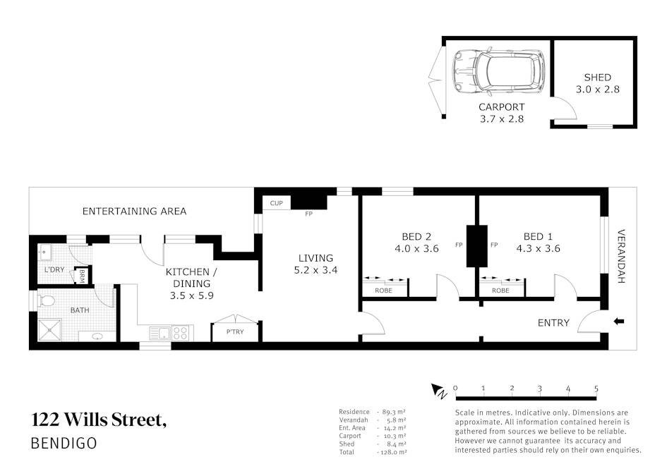 122 Wills Street, Bendigo, VIC, 3550 - Floorplan 1