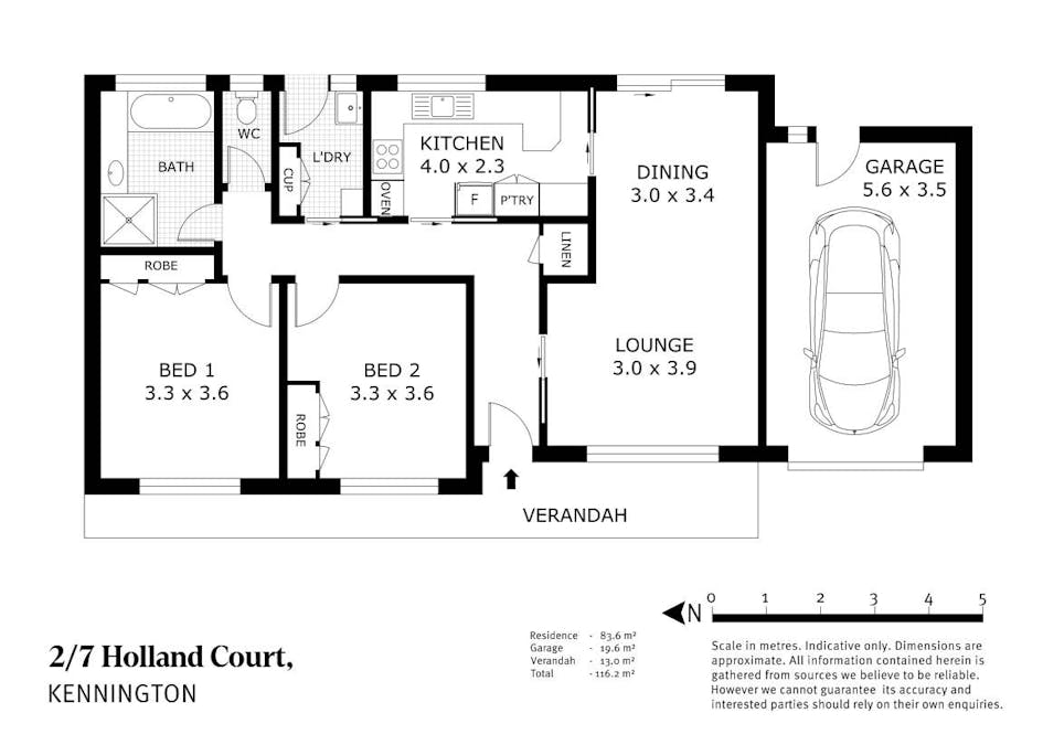 2/7 Holland Court, Kennington, VIC, 3550 - Floorplan 1