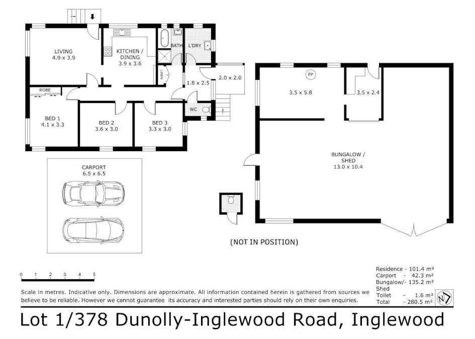 Lots 1 & 2/378 Dunolly-Inglewood Road, Inglewood, VIC, 3517 - Floorplan 1