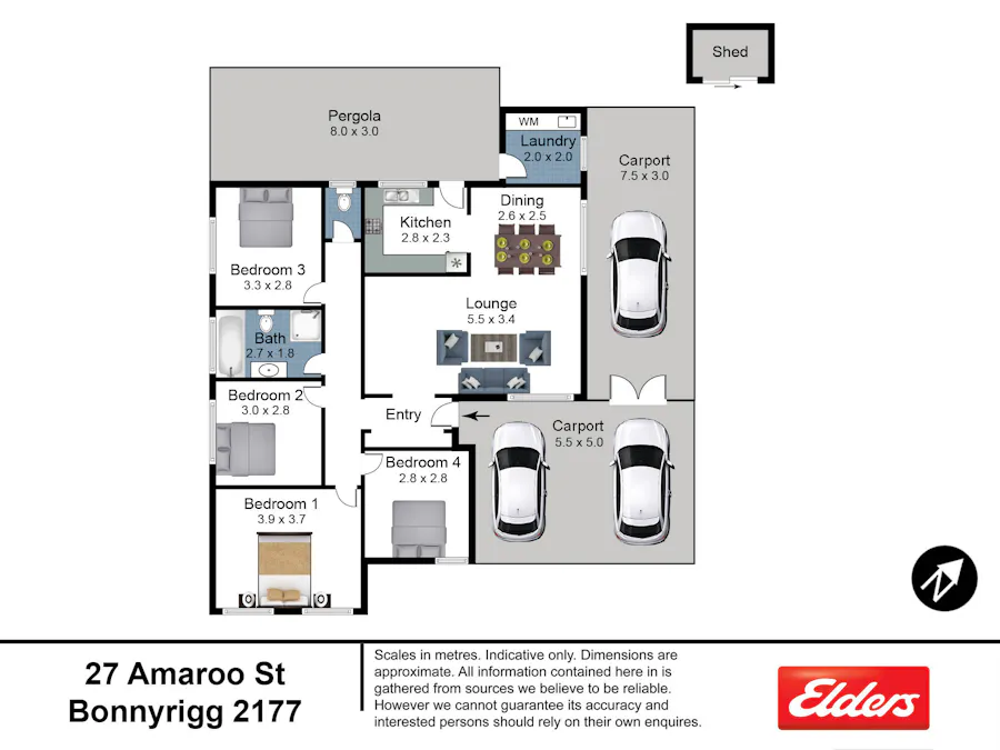 27 Amaroo Street, Bonnyrigg, NSW, 2177 - Floorplan 1