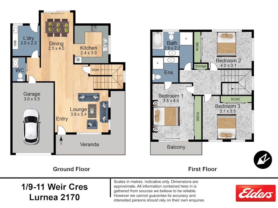 1/9 Weir Crescent, Lurnea, NSW, 2170 - Floorplan 1