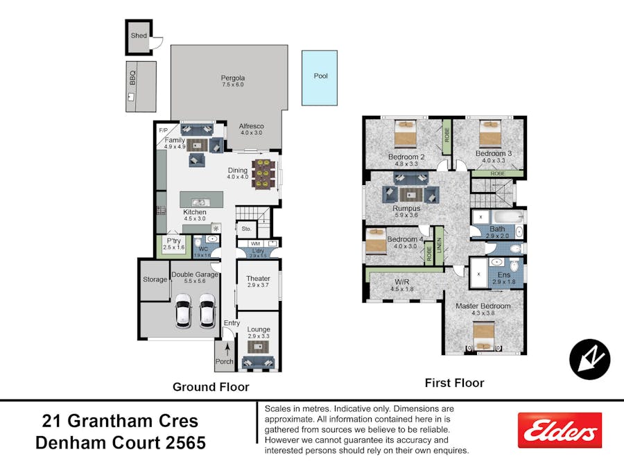 21 Grantham Crescent, Denham Court, NSW, 2565 - Floorplan 1
