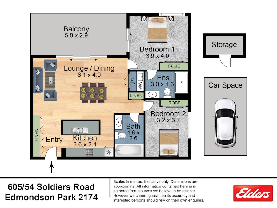 605/54 Soldiers Parade, Edmondson Park, NSW, 2174 - Floorplan 1