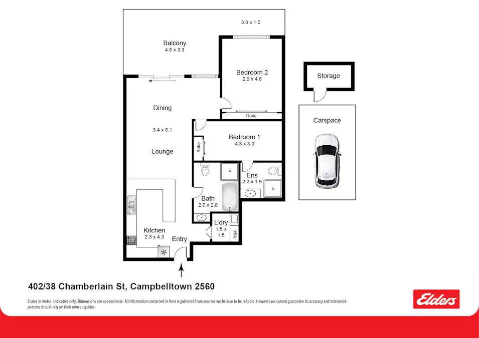 402/38-42 Chamberlain Street, Campbelltown, NSW, 2560 - Floorplan 1