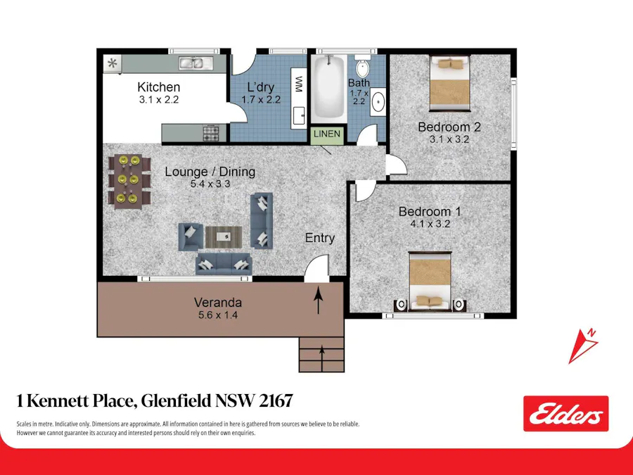 1 Kennett Place, Glenfield, NSW, 2167 - Floorplan 1