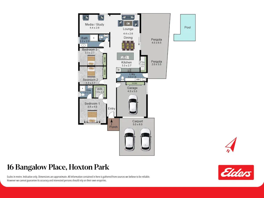 16 Bangalow Place, Hoxton Park, NSW, 2171 - Floorplan 1